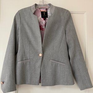 Beautiful TED BAKER London Blazer & Pink Floral Lining! Size 1, Great Condition